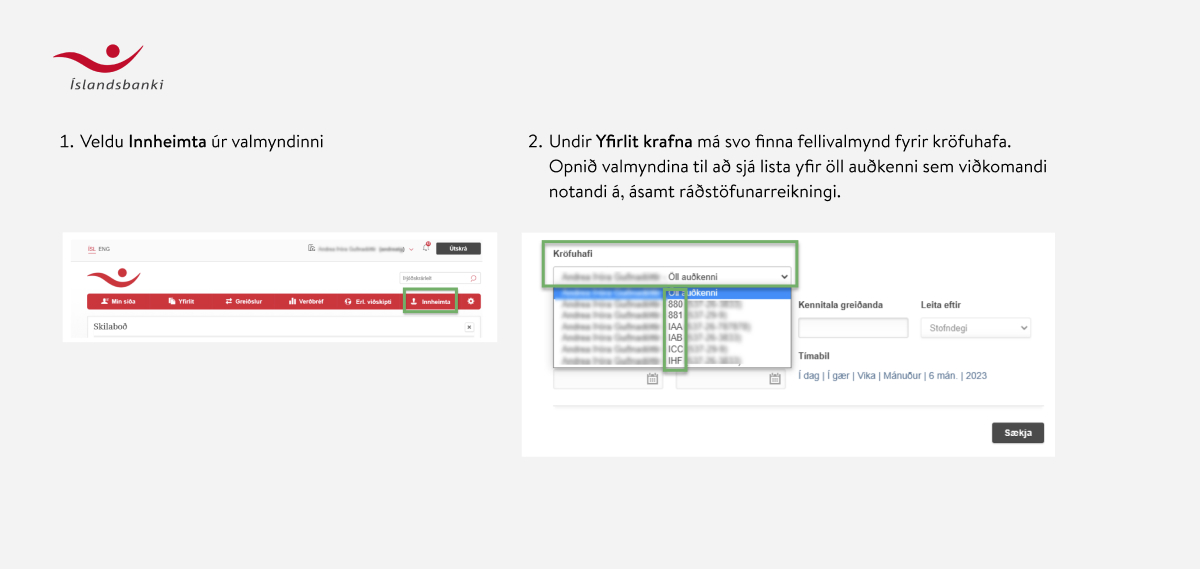 Skjámyndir fyrir Íslandsbanka
