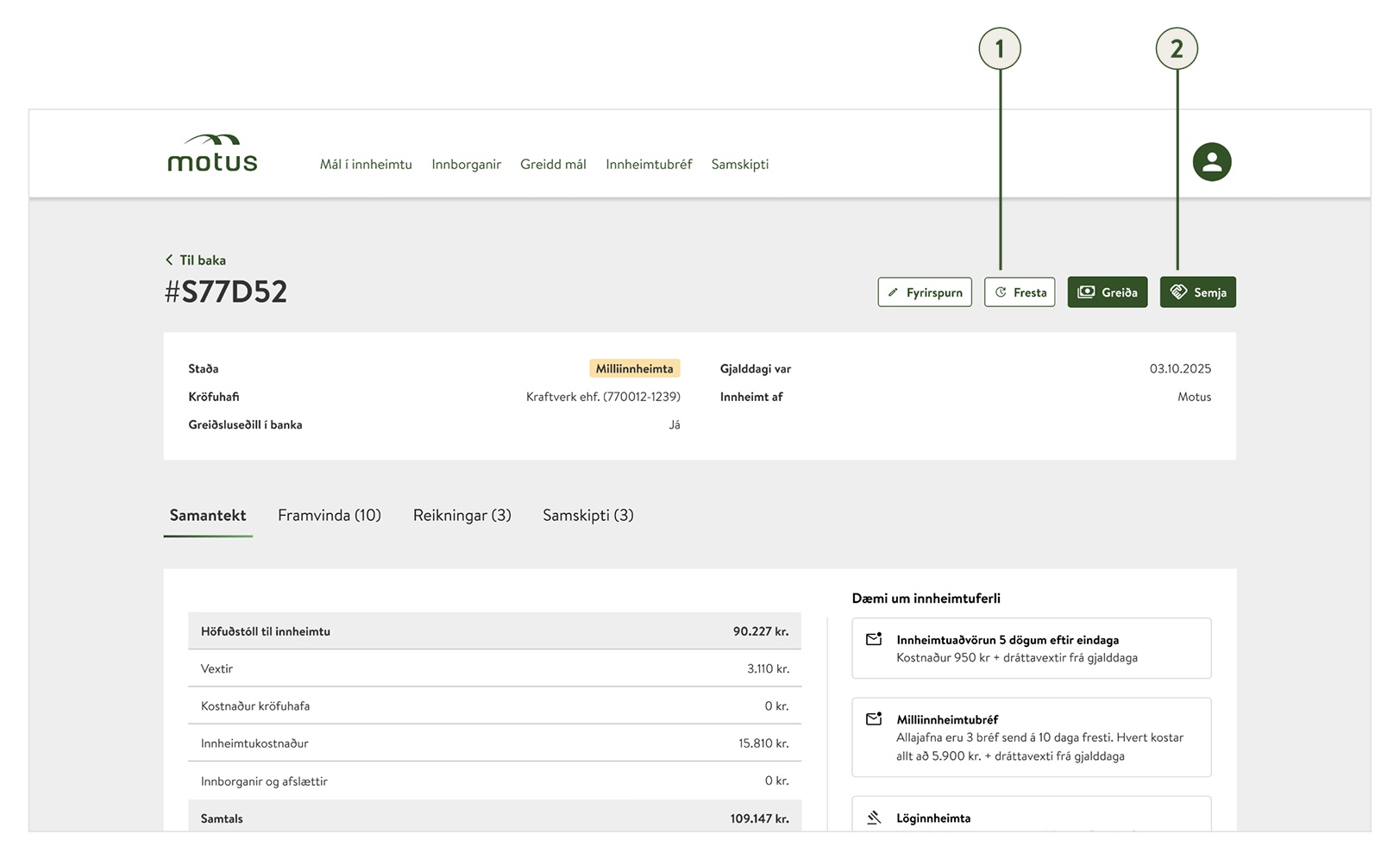 Skjámynd af Mínum síðum