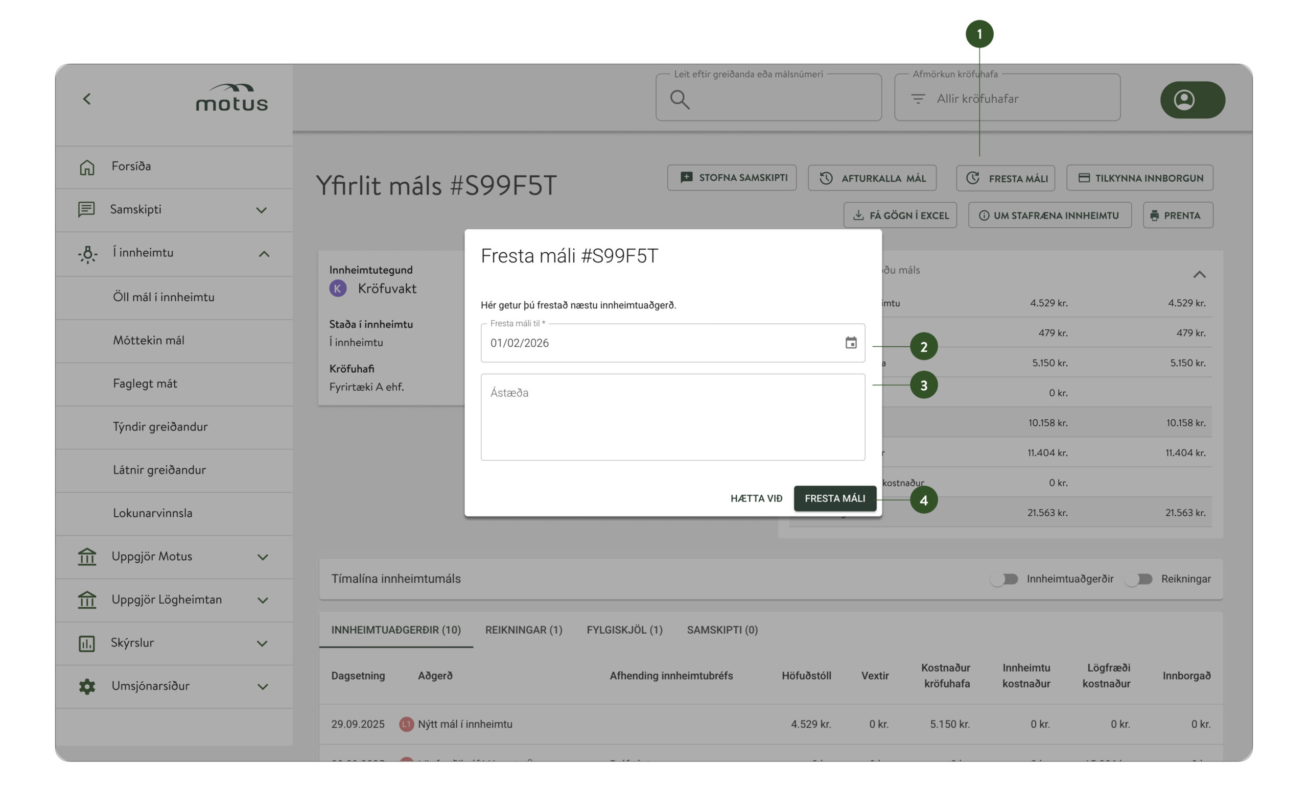 Skjámynd af viðskiptavefnum