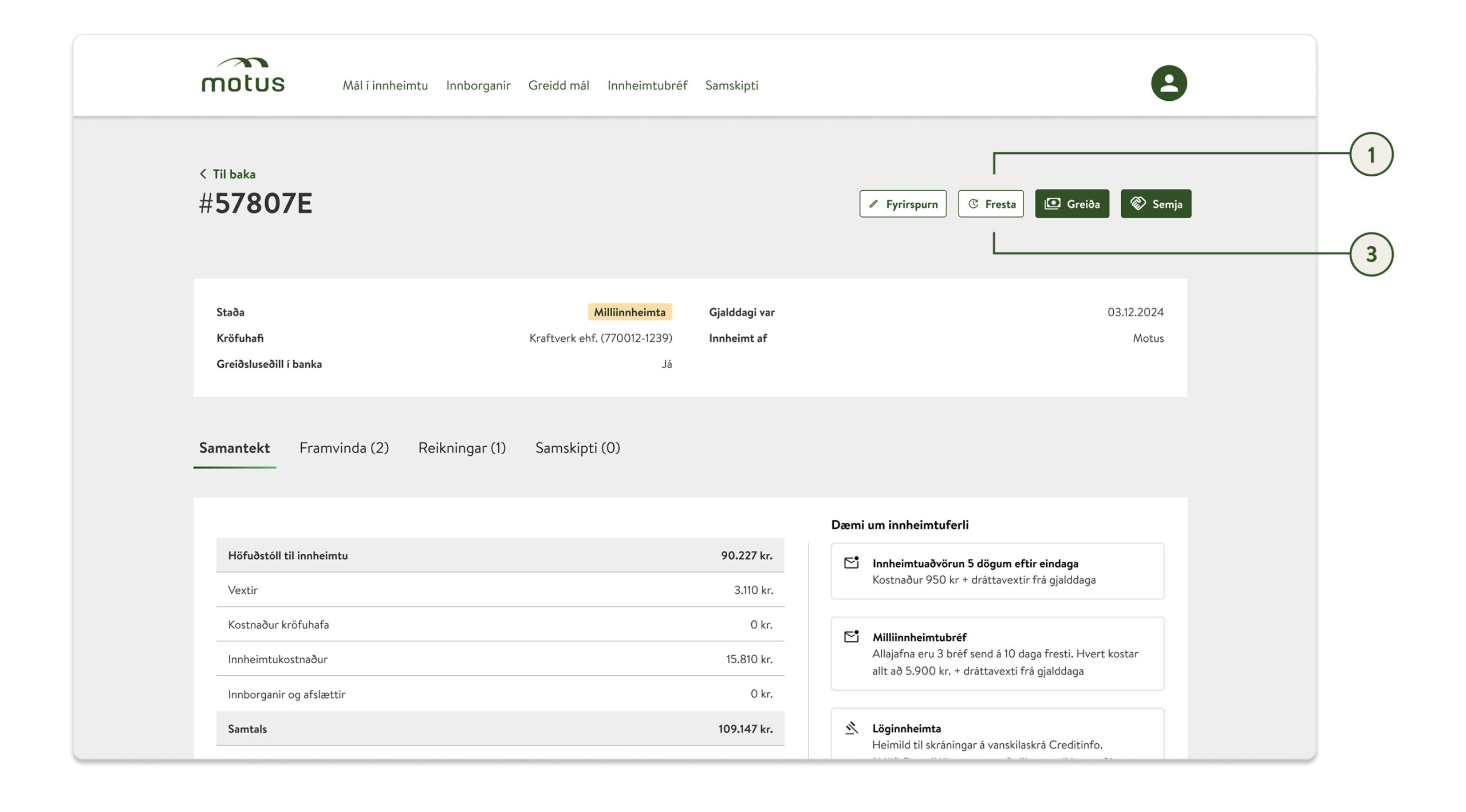 Skjámynd af Mínum síðum